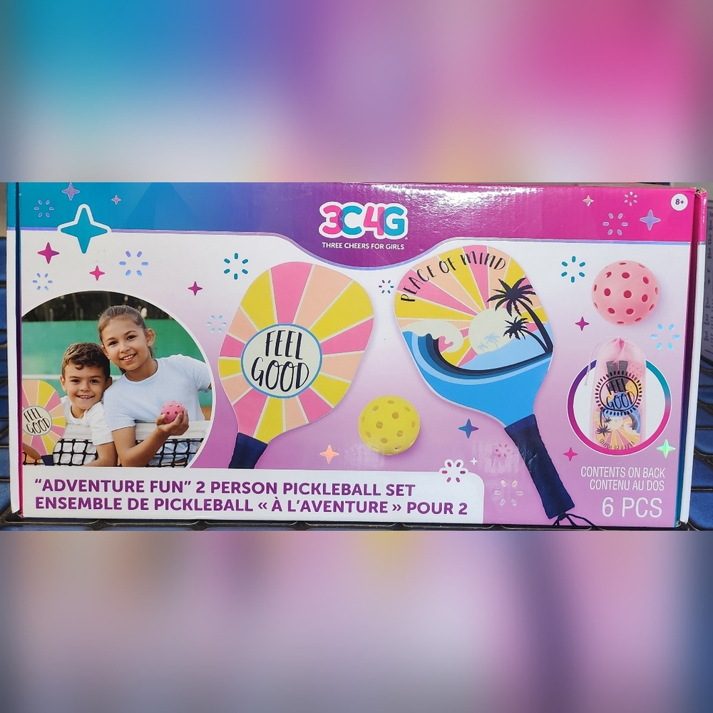 3C4G Adventure Fun 2 Person Pickle Ball Set Ages 4 And Up